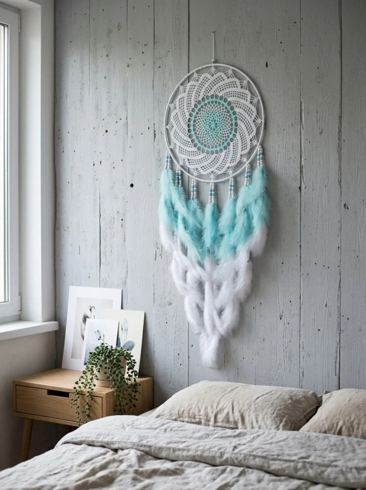 Lapač zlých snů Bílý ochránce 35 x 95 cm č.3
