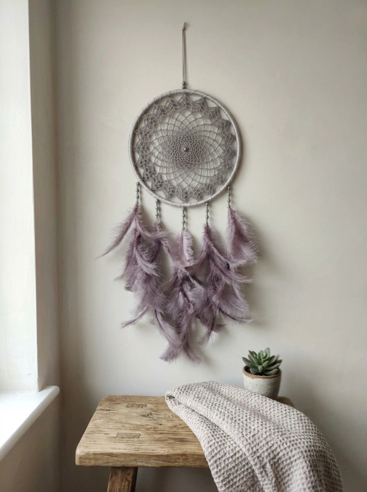 Lapač zlých snů tmavě šedý 24 x 65 cm č.1