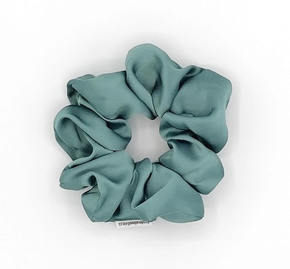 Scrunchie gumička zelená L - klasik