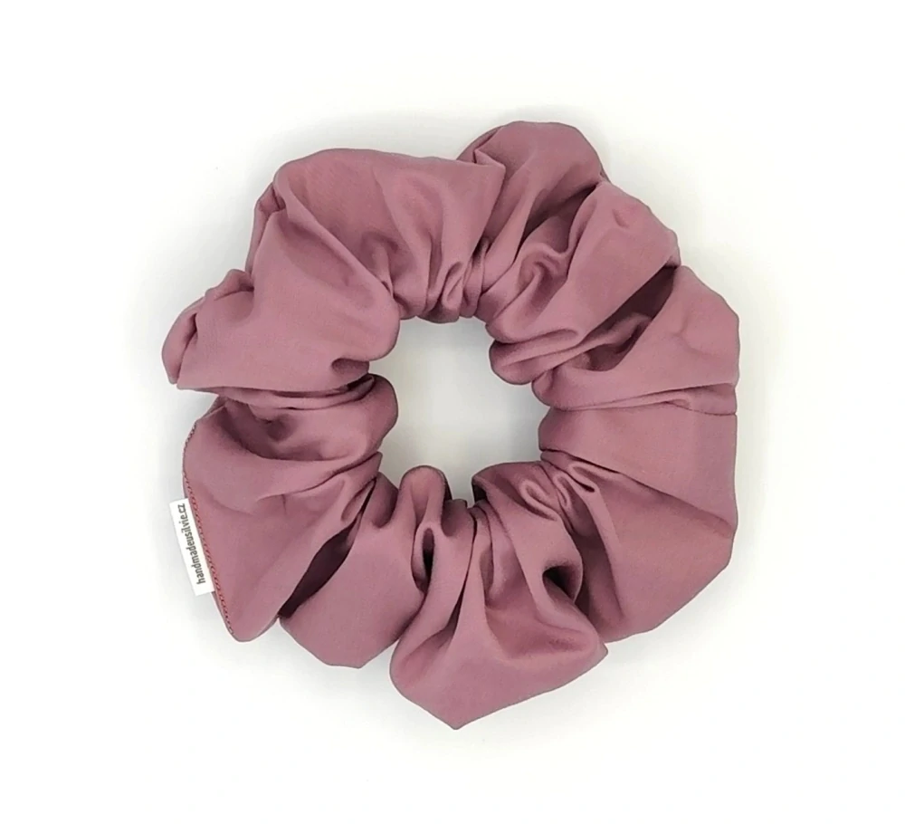 Scrunchie gumička starorůžová tmavá XXL