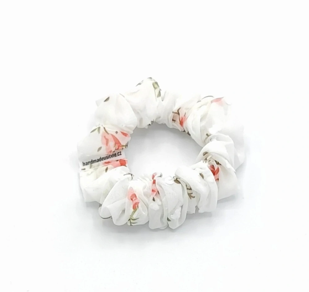 Scrunchie gumička Bílá S