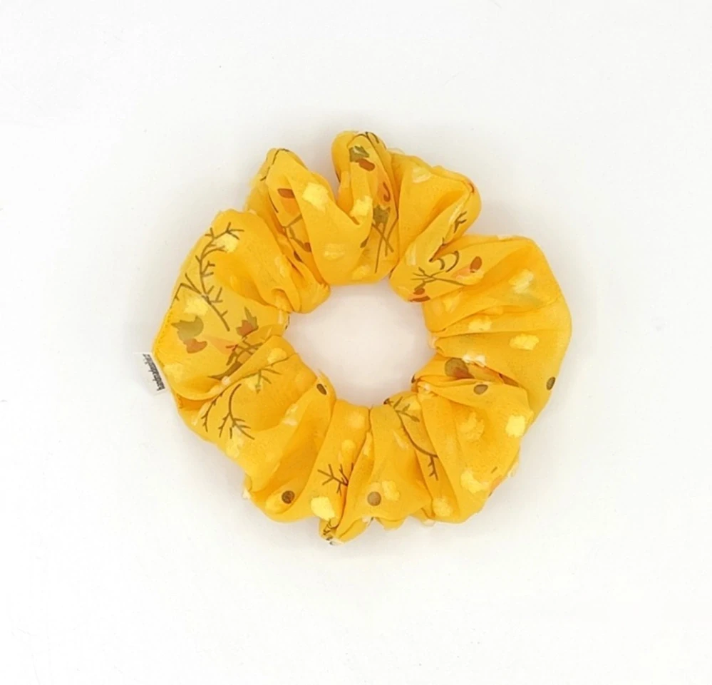 Scrunchie gumička Žlutá L-klasik