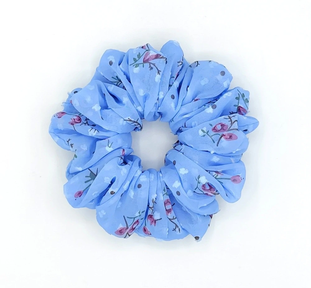 Scrunchie gumička Modrá XXL