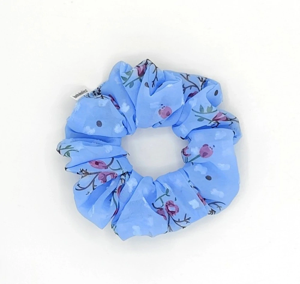 Scrunchie gumička Modrá L-klasik