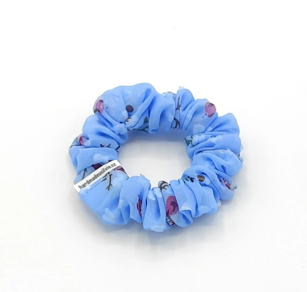 Scrunchie gumička Modrá S