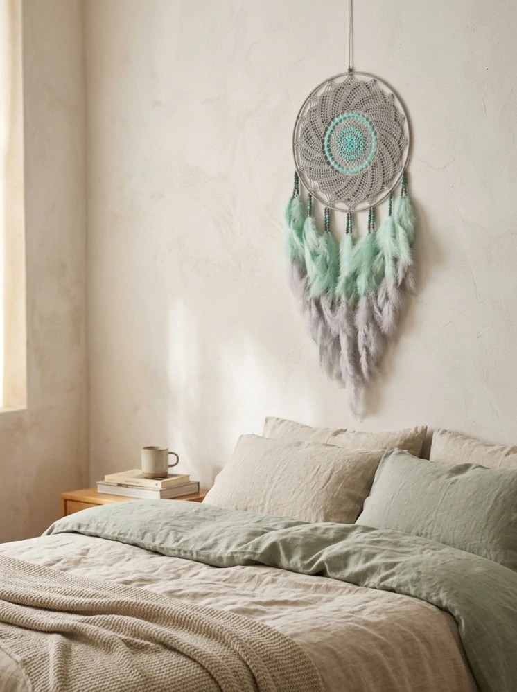 Lapač zlých snů Šedý ochránce 35 x 95 cm č.3