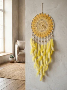 Lapač zlých snů Stínový strážce žlutý 40 x 115 cm