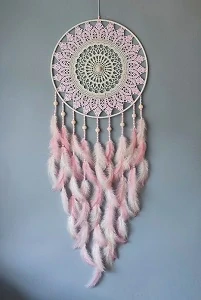 Lapač snů Stínový strážce růžový 40 x 115 cm č.2