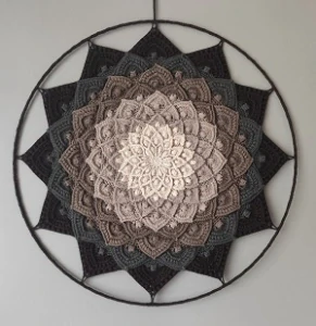 Háčkovaná Mandala - Lotosový květ 45 cm č.5
