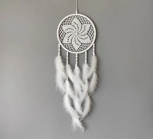 Lapač zlých snů bílý - 20 x 65 cm