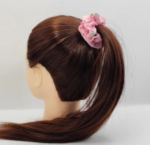 Bavlněná Scrunchie gumička světle růžová S