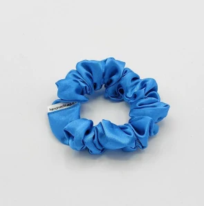 Saténová Scrunchie gumička tyrkysová S