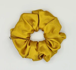 Saténová Scrunchie gumička zlatá XL