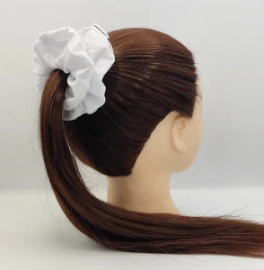 Scrunchie gumička bílá XXL