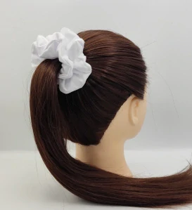 Scrunchie gumička bílá L - klasik