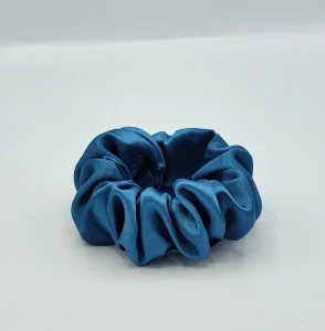 Saténová Scrunchie gumička petrolej L