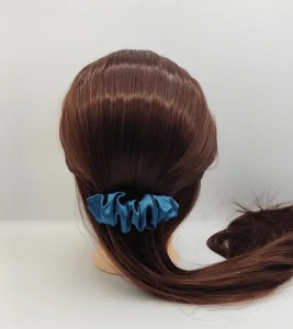 Spona do vlasů Scrunchie tmavý petrolej