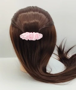 Spona do vlasů scrunchie růžová 8 cm