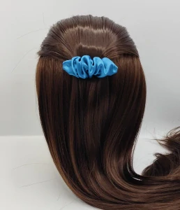 Spona do vlasů scrunchie petrolej 8 cm