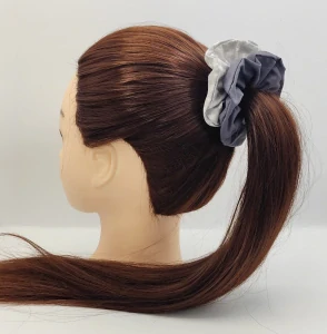 Bavlněná Scrunchie gumička hvězdy a antracit L - klasik