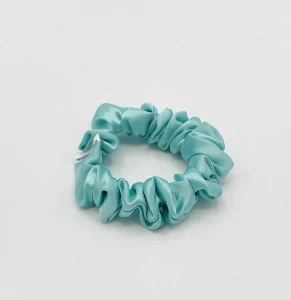 Saténová Scrunchie gumička mentol S