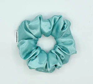 Saténová Scrunchie gumička mentol L - klasik