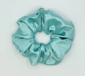 Saténová Scrunchie gumička mentol XL