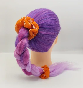 Scrunchie gumička Oranžová L - klasik