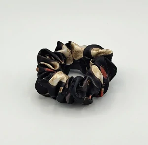 Saténová Scrunchie gumička Halloween L 