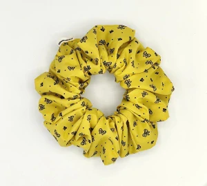 Bavlněná Scrunchie gumička žlutá XXL