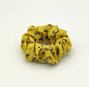 Bavlněná Scrunchie gumička žlutá L