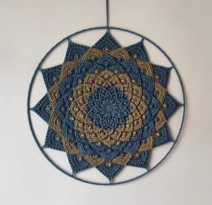 Háčkovaná Mandala - Lotosový květ 45 cm č.8