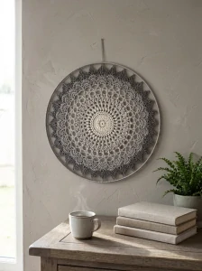 Mandala Šedá - průměr 45 cm