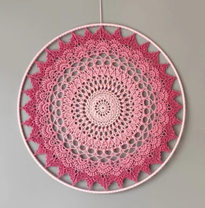 Mandala Růžová - průměr 45 cm