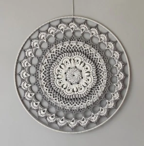 Mandala Šedá - průměr 40 cm