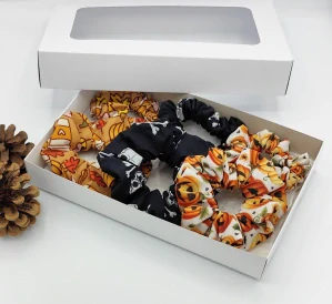 Halloweenská dárková sada II - 6 scrunchies