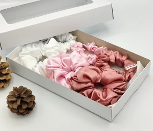Dárková sada gumiček v růžové - 6 scrunchies