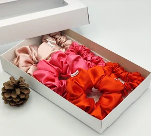 Dárková sada gumiček Pink - 6 scrunchies