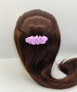 Spona do vlasů scrunchie světle fialová 8 cm