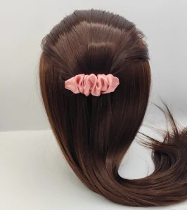 Spona do vlasů scrunchie starorůžová 8 cm