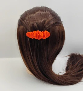Spona do vlasů scrunchie červená 8 cm