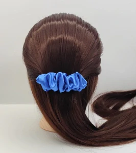 Spona do vlasů Scrunchie kobaltově modrá