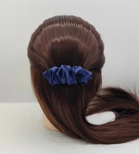 Spona do vlasů Scrunchie temně modrá