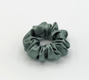 Saténová Scrunchie gumička khaki L 