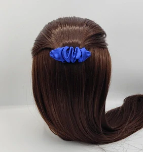 Spona do vlasů scrunchie modrá 8 cm