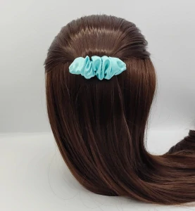 Spona do vlasů scrunchie mentolová 8 cm