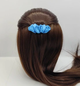 Spona do vlasů scrunchie tyrkysová 8 cm