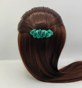 Spona do vlasů scrunchie zelená 8 cm