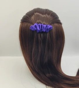 Spona do vlasů scrunchie tmavě fialová 8 cm