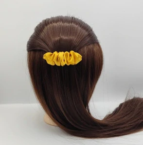 Spona do vlasů scrunchie zlatá 8 cm